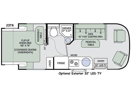 Floorplan - 2016 Thor Motor Coach Compass 23TR