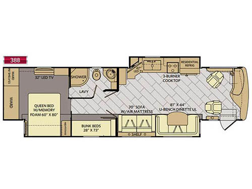 Floorplan - 2016 Fleetwood RV Pace Arrow LXE 38B