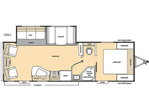 Catalina SBX 251RLS Floorplan
