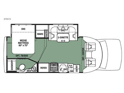 Floorplan - 2016 Forest River RV Forester Grand Touring Series 2431S