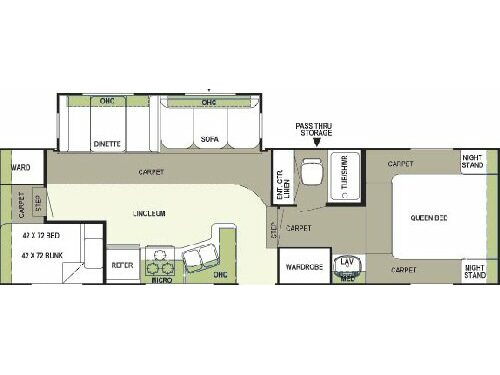 Floorplan - 2005 Forest River RV Flagstaff 8528 BHSS