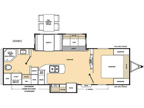 Catalina 293RBKS Floorplan