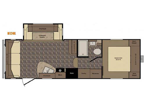 Floorplan - 2016 CrossRoads RV ReZerve RFZ24RL