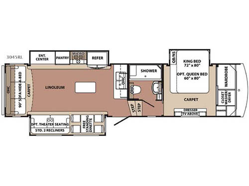 Floorplan - 2016 Forest River RV Blue Ridge 3045RL
