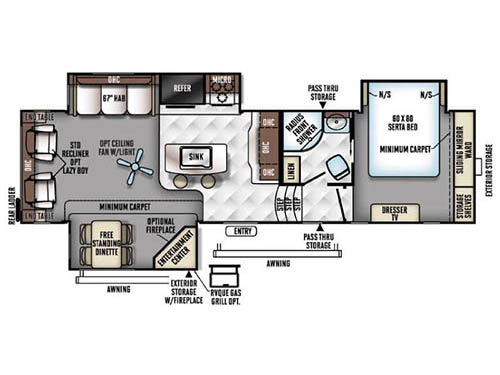 Flagstaff Classic Super Lite 8529IKBS Floorplan