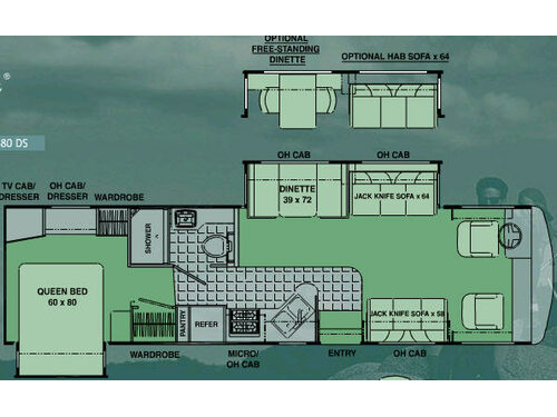 Floorplan - 2006 Georgie Boy Pursuit 3480 DS