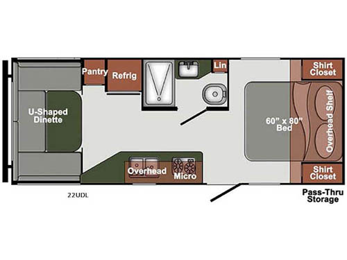 Gulf Breeze Ultra Lite 22 UDL Floorplan