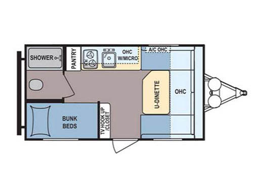 Floorplan - 2016 Dutchmen RV Coleman Lantern LT Series 15BH