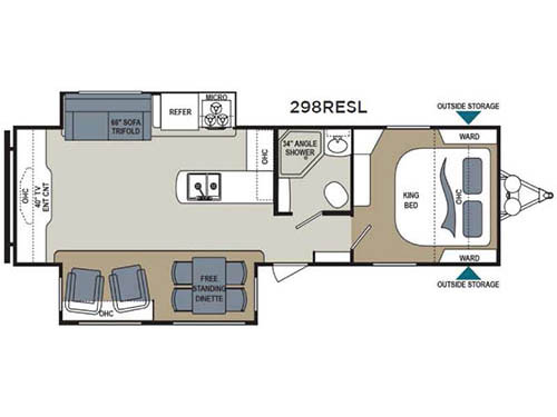 Floorplan - 2016 Dutchmen RV Aerolite 298RESL