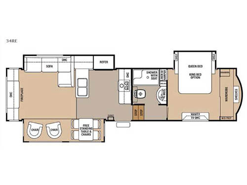 Cedar Creek 34RE Floorplan