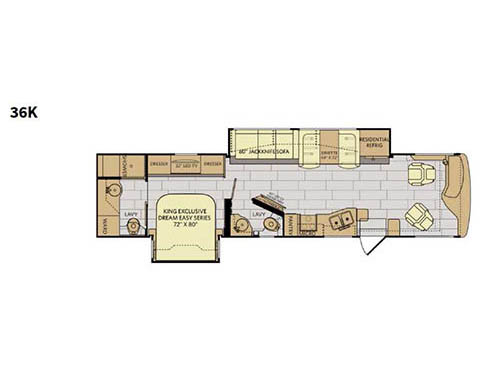Floorplan - 2016 Fleetwood RV Excursion 36K