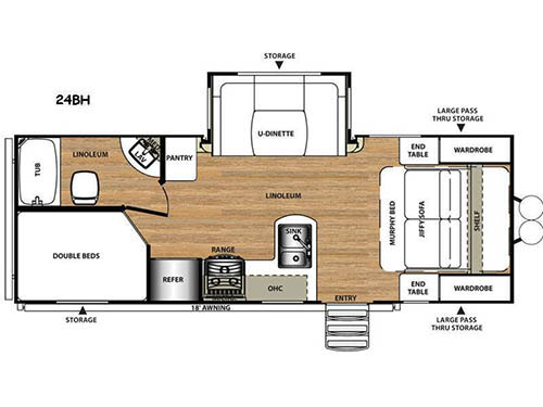 Floorplan - 2016 Forest River RV Salem Hemisphere Lite 24BH