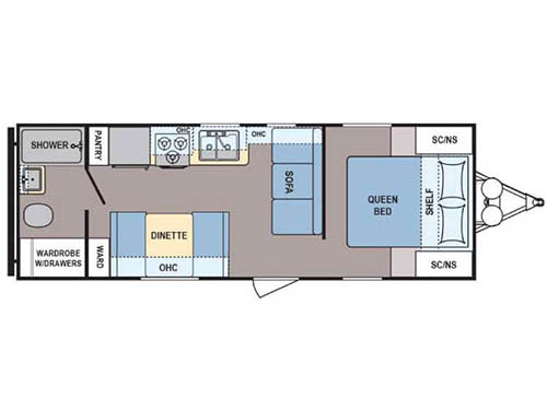 Floorplan - 2016 Dutchmen RV Coleman Lantern Series 235QB