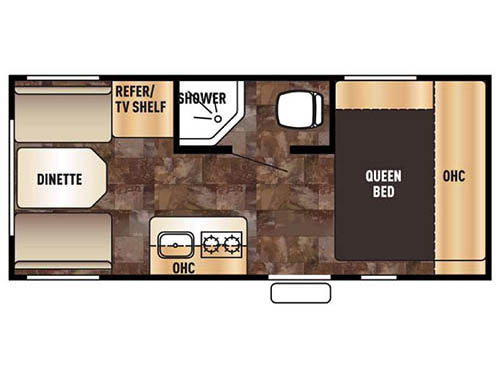 Floorplan - 2016 Forest River RV Cherokee Wolf Pup 17CJ