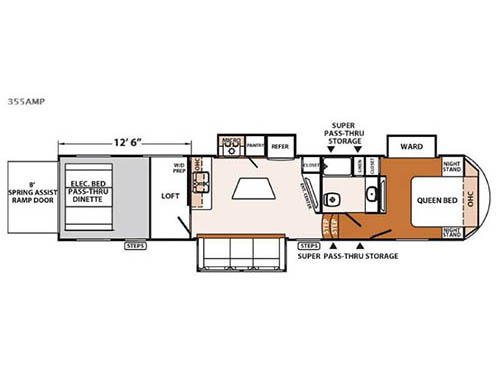 Floorplan - 2016 Forest River RV XLR Thunderbolt 355AMP