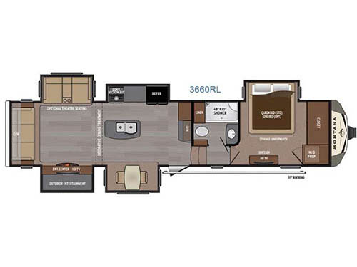 Floorplan - 2016 Keystone RV Montana 3660 RL