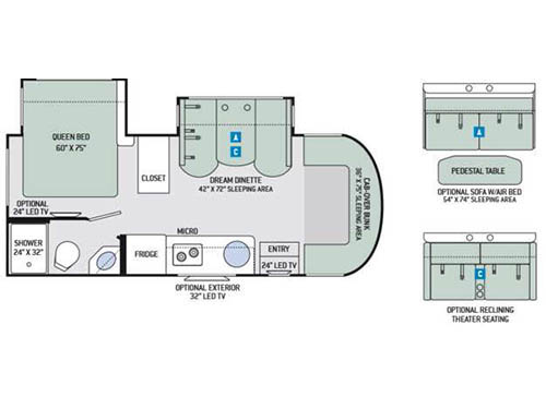 Floorplan - 2016 Thor Motor Coach Citation Sprinter 24SS