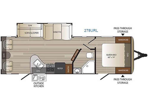 Floorplan - 2016 Keystone RV Outback Ultra Lite 278URL