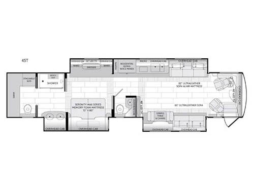 Floorplan - 2016 American Coach American Eagle 45T