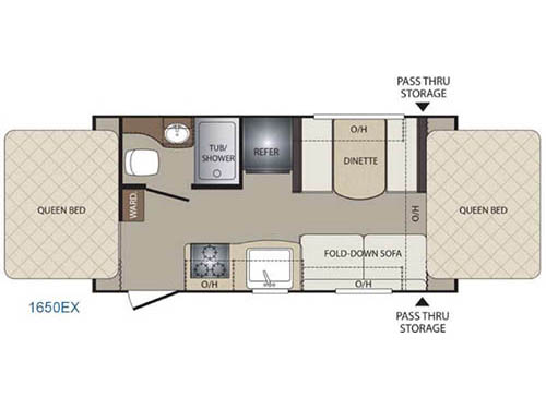 Floorplan - 2016 Keystone RV Bullet Crossfire 1650EX