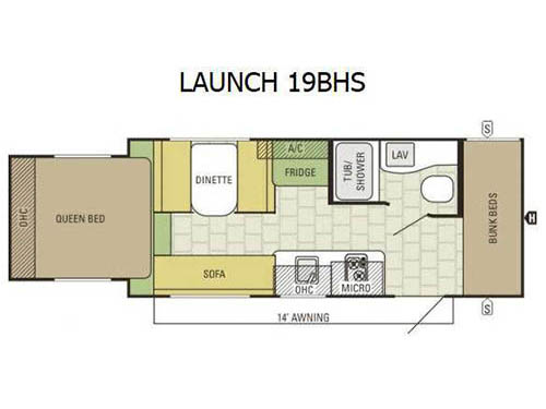 Launch 19BHS Floorplan