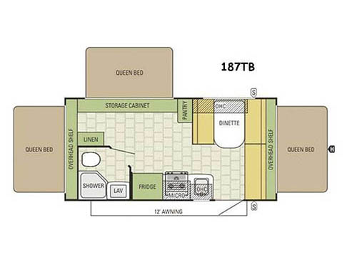 Floorplan - 2017 Starcraft Travel Star 187TB