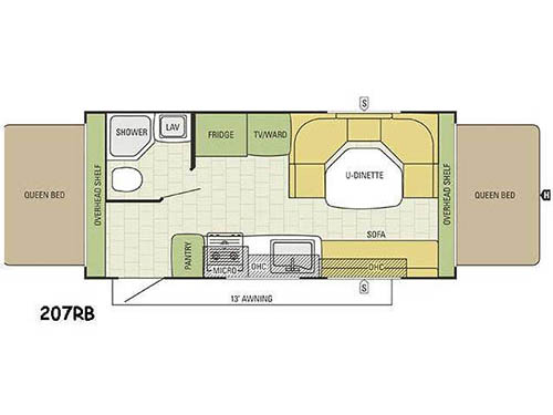 Floorplan - 2017 Starcraft Travel Star 207RB