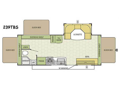 Floorplan - 2017 Starcraft Travel Star 239TBS