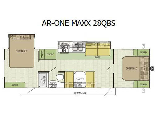 Floorplan - 2017 Starcraft AR-ONE MAXX 28QBS