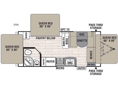 Floorplan - 2017 Coachmen RV Freedom Express 21TQX
