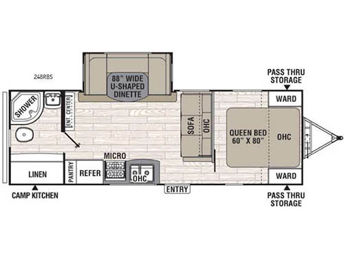 Floorplan - 2017 Coachmen RV Freedom Express 248RBS