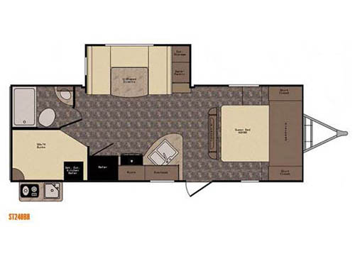 Floorplan - 2017 CrossRoads RV Sunset Trail Super Lite ST240BH