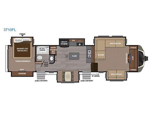 Floorplan - 2017 Keystone RV Montana 3710 FL
