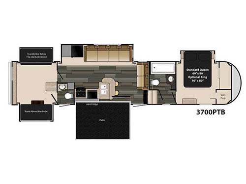 Floorplan - 2017 Heartland Gateway 3700 PTB