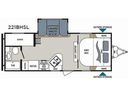 Floorplan - 2017 Dutchmen RV Aerolite 221BHSL