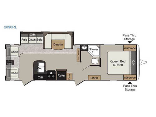 Floorplan - 2017 Keystone RV Passport 2890RL Grand Touring