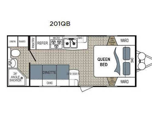 Floorplan - 2017 Dutchmen RV Kodiak Express 201QB