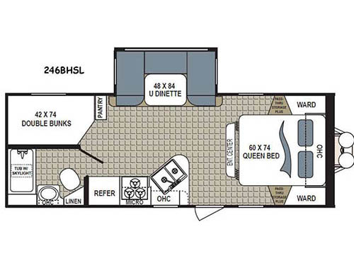 Floorplan - 2017 Dutchmen RV Kodiak Express 246BHSL