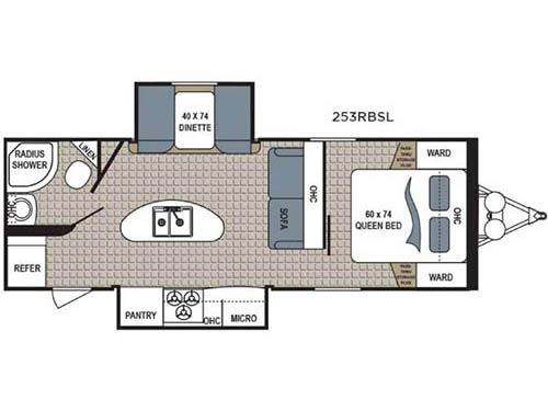 Kodiak Express 253RBSL Floorplan