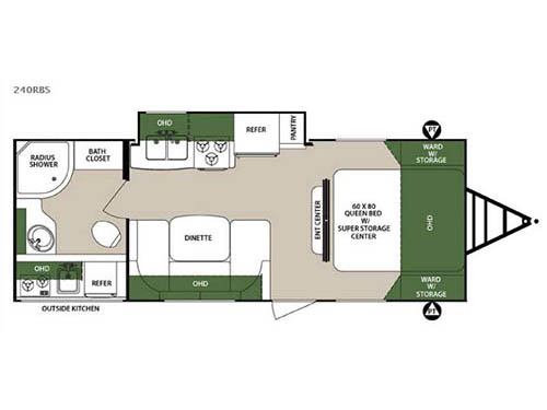 Floorplan - 2017 Forest River RV Surveyor 240RBS