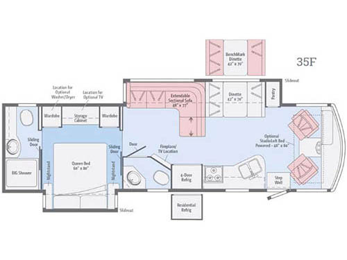 Floorplan - 2017 Itasca Sunstar LX 35F