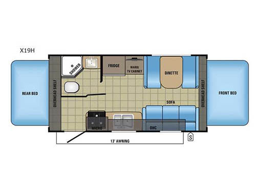 Floorplan - 2017 Jayco Jay Feather X19H