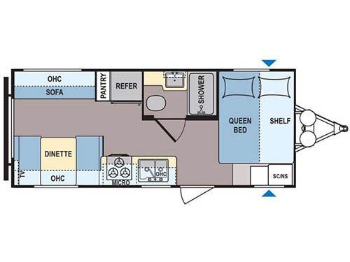 Floorplan - 2017 Dutchmen RV Coleman Lantern Series 192RD