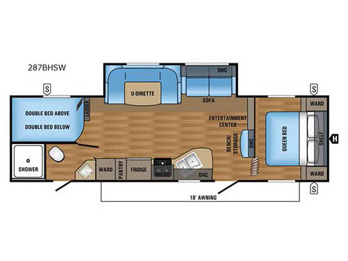 Jay Flight SLX 287BHSW Floorplan