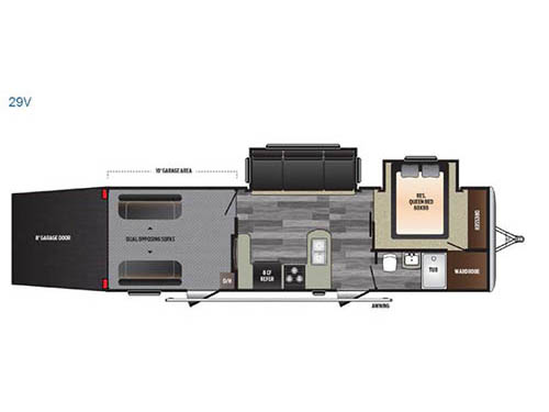 Floorplan - 2017 Keystone RV Impact 29V