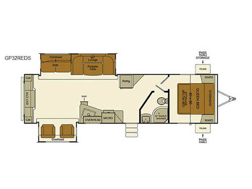 Floorplan - 2017 EverGreen RV I-Go Pro GP27RBDS