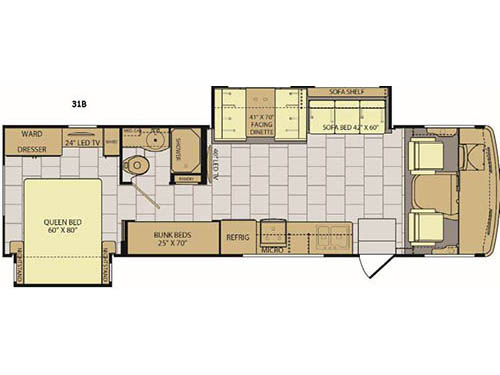 Floorplan - 2017 Fleetwood RV Flair 31B
