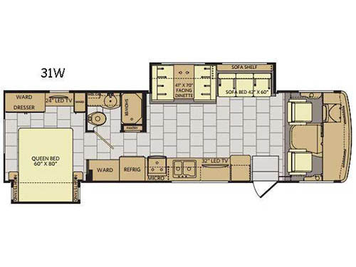 Floorplan - 2017 Fleetwood RV Flair 31W