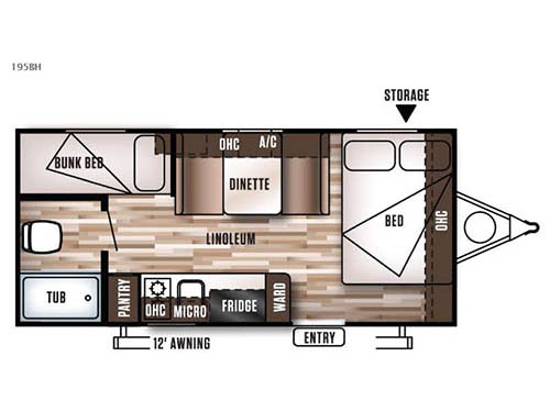 Wildwood 195BH Floorplan
