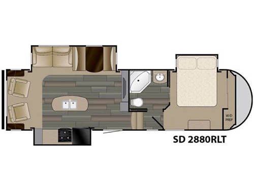 Floorplan - 2017 Heartland Sundance 2880RLT